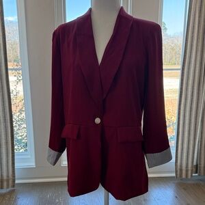 Women's Burgundy Blazer